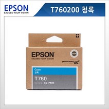 엡손 정품 T760200 T7602 SC-P600 잉크 LS, T760500(밝은청록)