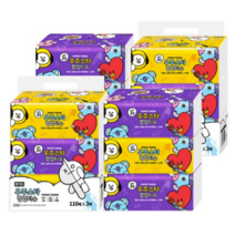 BT21 우주스타 팝업티슈 3겹 110매 x 3p 세트, 16세트