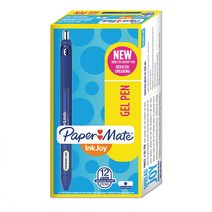 페이퍼 메이트 잉크조이 젤펜 12개입 0.7mm 블루 미디움포인트 Paper Mate InkJoy Gel Retractable Pen 0.7mm Medium Point