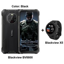 Blackview bv8800 ip68 방수 g96 90hz 스마트폰 8380mah +, 유럽 ​​연합을 위해, 블랙 애드 x5 시계