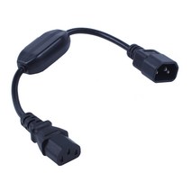 특별 PDU UPS 전원 코드 케이블 에와 C13에 IEC 320 C14 / 스위치 30cm 블랙 오프, 보여진 바와 같이, 하나
