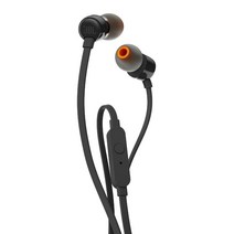 JBL Tune 110 엉킴없는 리본케이블 및 마이크기능있는 이어폰 블랙