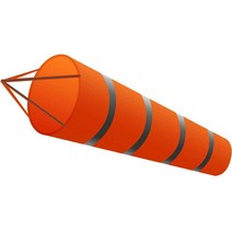 바람자루 풍향계 야외 지붕 윈드삭 풍향지시기 방수, 오렌지 + 반사 스트립 40cm