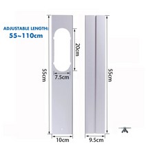 초음파세척기 조정 가능한 휴대용 에어컨 윈도우 키트 슬라이드 플레이트 윈드 쉴드 또는, 01 1