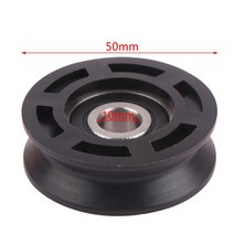 풀리 풀러 V 그루브 타입 나일론 베어링 패키지 플라스틱 내마모성 서스펜션 휠 POM 롤링 10x50x16mm, [01] 1pcs