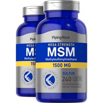 PipingRock 피핑락 Mega MSM 식이유황 1500mg 2병 각240정