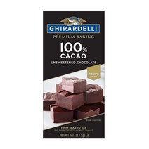 기라델리 프리미엄 베이킹 바 초콜릿, 1개, 100% Cacao Unsweetened