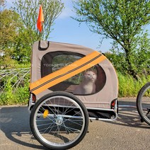 자전거트레일러 바이크트레일러 자전거웨건 자전거바구니 자전거유모차, 옐로우 라이트, 1개