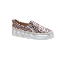 명브띠 스팽글 키높이굽 슬립온 여성신발