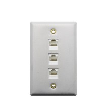 Coms 월 플레이트 RJ45 3Port 알루미늄 ND796, 단일 모델명/품번