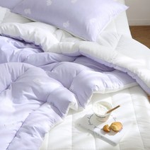 [플로라] 프리비숑 먼지없는 세미화이바 차렵이불 베개커버 세트 Q