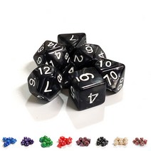 꽁스 마블링 다면체 주사위 7종 세트, 검정