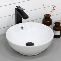 A013A 도기볼세면기 탑볼세면기세면대 세면기 세면볼 도기볼, I트랩(바닥배수), CH 엔틱블랙 일반형 자동폽업