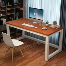 컴퓨터책상 게이밍 책상 데스크 데스커 1인용 침실 직사각형 데스크탑, 120x70x74cm, 검은 얼굴과 하얀 다리