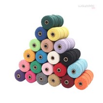 와요또 마크라메 실 컬러 면로프 13컬러 3mm/4mm 면실 100m 마크라메 재료, 4MM, 파랑