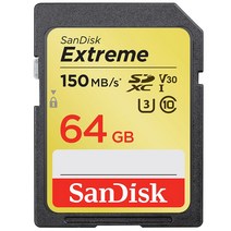 샌디스크 익스트림 SDXC 메모리카드, 64GB
