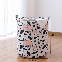 의류 세탁 바구니 1PC 가정용 욕실 고양이 인쇄 공간 절약 가정 용품 장난감 보관 상자 세탁 통, G-대형