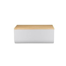 알레시 브레드박스 Alessi Mattina BG03 WG Bread Bin Stainless Steel with Epixid Resin and Bamboo Wood Warm Gr