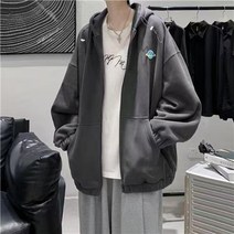 Anyou 빅사이즈 자수 후드집업