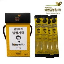 [에덴양봉원] 천연 횡성 벌꿀 3종 스틱꿀 (12g*15ea) 180g (국내산) 아카시아/ 잡화꿀/밤나무꿀/대추꿀 명절선물 스티꿀 추천, 아카시아스틱꿀