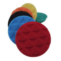 샤인메이트 4인치 블랙 다이아몬드 스펀지 폼 패드 자동차 광택 스폰지 차량 세차 유막제거, 1개