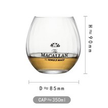 스코트랜드 수출용 MACALLAN 맥캘란 싱글몰트 격자패턴 핸드메이드 크리스탈 위스키 글라스