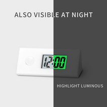 조용한 빛 ABS 디지털 전자 시계 학생 시험 연구 도서관 포켓 녹색 백라이트 LCD 디스플레이 미니 휴대용탁상, 핑크
