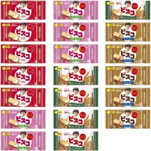 글리코 비스코 미니 팩 4종류 × 각 5 모듬 합계 20 팩 (오리지널 딸기 고소해 아몬드 카페 올레), 1