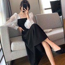 여성 가을 봄 원피스 2XL 블랙 미니 빅사이즈 하객 상견례 빅사이즈 냉장고 60대 베이비돌 돌잔치엄마 커플시밀러룩 50대 키작녀 박지영