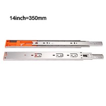 서랍슬라이드 스테인리스강 서랍 슬라이드 유압 댐핑 버퍼 슬라이딩 베어링 사일런트 캐비닛 트랙 가구 하드웨어, [02] 350