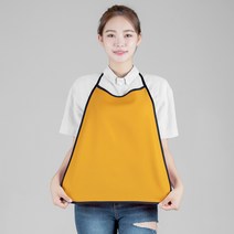 오투라이프에이프런 손님용 앞치마 - 스토퍼(목끈조절), 옐로우, 1개