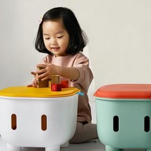 돌아기 책상 아기 밥상 6세 5세 6살 유아 아기 현관 의자, 오렌지커버+그린