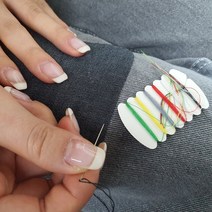 데님 원단 찢어짐 수선 부착 패치 스티커 직사각