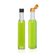 유리병 사각투명250g (A) 48개, 검정