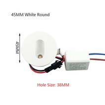 계단리프트 핸드카 대차 전동 가정용리프트 농업용운반차 1W 3W 벽 조명 LED 매립형 계단 알루미늄 실내 장식 사다리 야간 복도 램프, 8.45MM Round - 1W DC12V - Neut