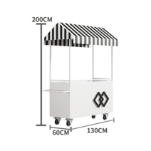 플리마켓 노점 매대 야외 간이 다용도 축제 가판대 야시장, 기본, 화이트130x60x200, 1개