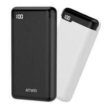 [에이투인터내셔널] 퀵차지 3.0 고속충전 20 000mAh 보조배터리 AL0301, 블랙