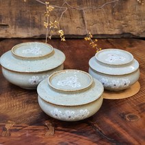 핸드메이드 도자기 뚜껑그릇 반찬그릇 인화문, 대