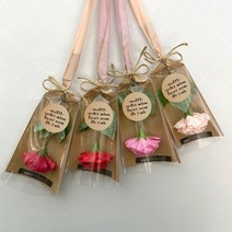 둥둥플라워 비누꽃 한송이 꽃다발 입학식 졸업식 수료식 시상식 행사 꽃선물, 연핑크 카네이션