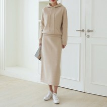 코지 여자 모로코 부드러운 울 캐시미어 혼방 롱스커트