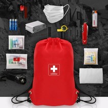 jewr 생존 가방 키트 재난 배낭 호루라기 안전 용품 13종, 1개