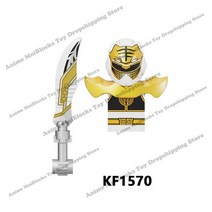 KF1570 파워 레인저 애니메이션 브릭 미니 액션 장난감 피규어 레드 워리어 마이티 모르핀 블록, [01] KF1570