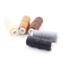 내구성 라운드 왁스 스레드 0.8mm 너비 DIY 가죽 공예 도구 스티칭 신발 핸드백 수하물 액세서리 20m/롤, 02 black