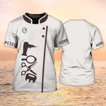 안전작업복바버샵 티셔츠 커스터마이즈 3D 로고 남성용 여성용 하라주쿠 여름 반팔 작업복 및, 01 TSTX-145_01 XXS