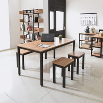 철제책상 사무용 회의테이블 1200 1500 1800 2000 2100, TS-04/1200*800블랙프레임/라이트월넛