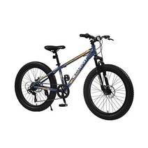 Jayktimo 24인치 팻 타이어 자전거 성인/청소년 풀 시마노 7단 산악 듀얼 디스크