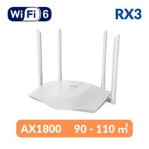 와이파이 증폭기 공유기 복층 확장기 Tenda WiFi6 라우터 AX5700 RX27 트라이 밴드 기가비트 6E 메쉬 무선 pk xiaomi OFDMA 및 MUMIMO, Add US adapter_AX1800 RX3