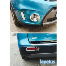 크롬 프론트 포그 라이트 리어 테일 브레이크 라이트 램프 장식 프레임 커버 트림 스즈키 비타라 에스쿠도 2015-2020, 모델 D
