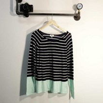 oldnavy 네이비 스트라이프 면혼방 니트 공용 8507