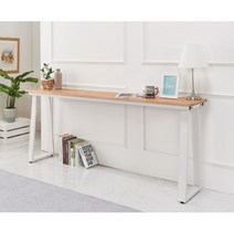 거실 복도 장식장 긴 원목 스탠딩 테이블 1800 수납형 드라마 교회 펜션, 블랙